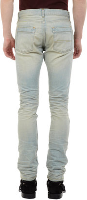 Robert Geller Bleached Five-Pocket Slim Jeans