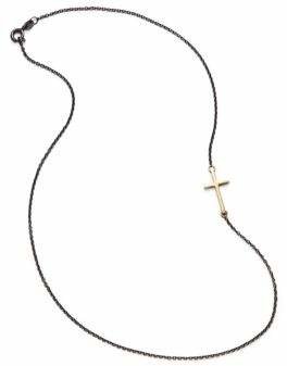 Mizuki 14K Yellow Gold & Sterling Silver Cross Charm Necklace