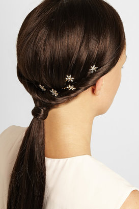 Jennifer Behr Set of five Swarovski crystal-embellished hairclips