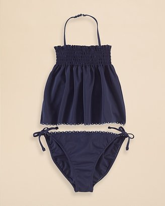 Ralph Lauren Childrenswear Girls' Embroidered Two Piece Swimsuit - Sizes 2-6X
