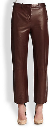 Reed Krakoff Cropped Leather Pants
