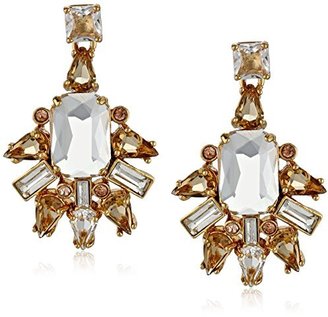 Kate Spade Formal Facets" Gold-Plated Crystal Drop Earrings