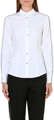 Paul Smith Black Contrast-piping stretch-cotton shirt