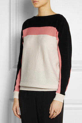 Fendi Color-block cashmere-blend sweater