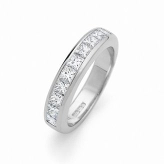 Clarity Ladies luxury handcrafted 18ct white gold,1.00ct diamond set eternity ring
