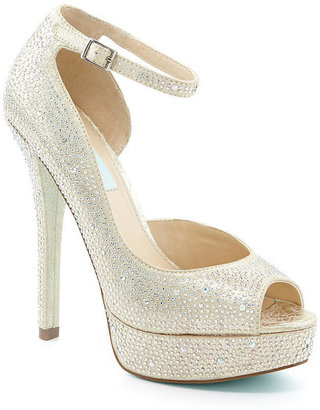 Betsey Johnson Blue by Ivy Jeweled Peep-Toe d´Orsay Pumps