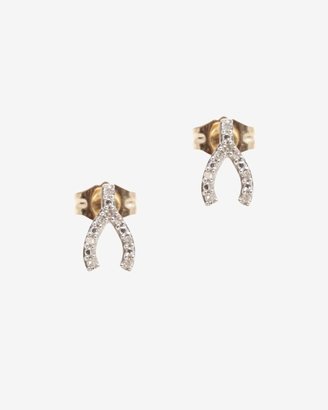 Adina Reyter Pave Diamond Wishbone Earrings