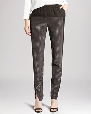 Halston Pants - Slim Silk Embellished