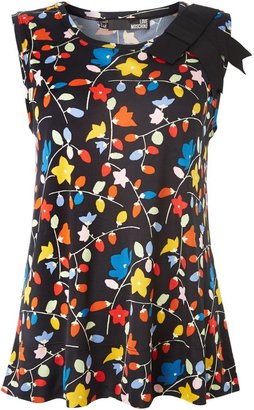 Love Moschino Sleevless bow detail floral top
