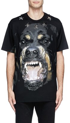 Givenchy Rottweiler print star stud T-shirt