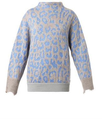 Acne Studios Mist animal-jacquard sweater