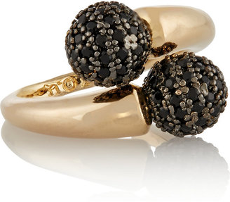 Noir Gold-plated crystal ring
