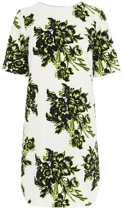 Warehouse Giant floral crepe shift