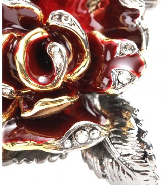 Roberto Cavalli Embellished rose ring