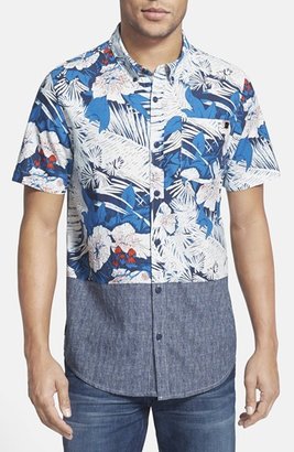 O'Neill 'Stained Horizon' Tailored Fit Short Sleeve Woven Shirt