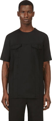 Lanvin Black Short Sleeve Poplin Shirt