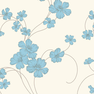 Home of Colour Value Wallflower Wallpaper - Blue