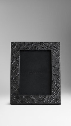 Burberry Embossed Check Leather Photo Frame