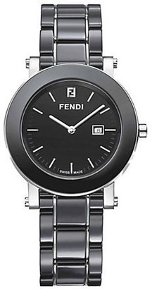 Fendi Ceramic & Stainless Steel Bracelet Watch/Black