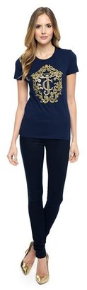 Juicy Couture Jc Gold Stud Short Sleeve Tee