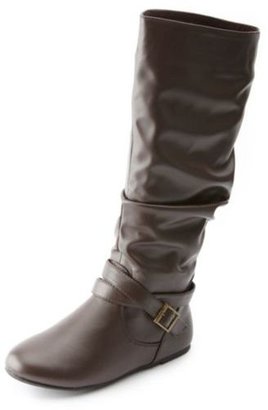 Charlotte Russe Belted Slouchy Flat Knee-High Boots