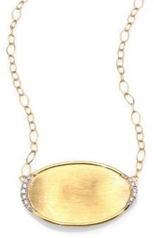 Marco Bicego Lunaria Diamond & 18K Yellow Gold Pendant Necklace