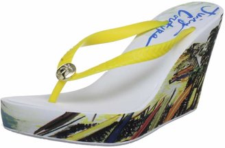 Juicy Couture 1927 1927 Women's Brennan Bright Yellow Thong Sandals 7 UK