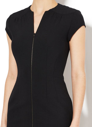 L'Agence Quilted Yoke Zip Front Dress