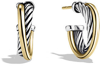 David Yurman Crossover Extra-Small Hoop Earrings with Gold