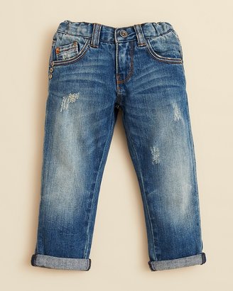 Armani Junior Boys' Stone Wash Distressed Denim Jeans - Sizes 2-7