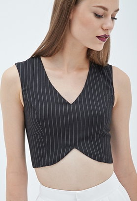 Forever 21 pinstriped crop top