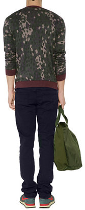 Marc by Marc Jacobs Deep Brown Multi Camouflage Cotton Cardigan