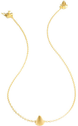 Eddie Borgo Matte Yellow Gold Plated Single Cone Necklace