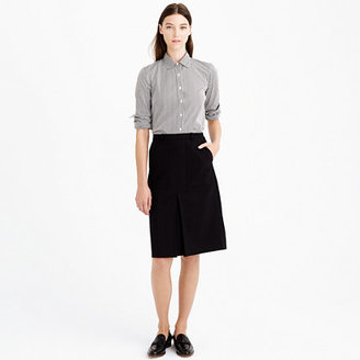 J.Crew Petite patch pocket skirt in stretch wool