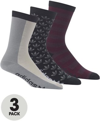 adidas Pattern Crew Socks (3 Pack)