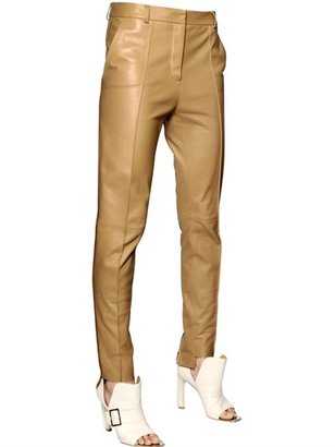 Ferragamo Nappa Leather Skinny Trousers