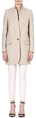 Stella McCartney Inverted-lapel cotton-blend coat