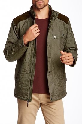 Tumi Leather Trim Quilted Jacket