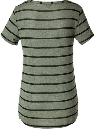 Splendid Brooklyn Striped T-Shirt in Camo Green