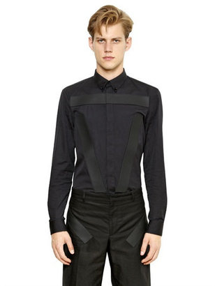 Givenchy Rubberized Bands On Cotton Poplin Shirt