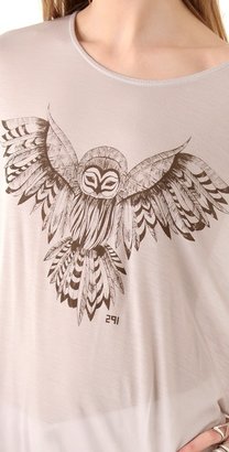 291 Owl Asymmetrical Tee