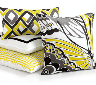 Trina Turk CLOSEOUT! Trellis Black 18" Square Butterfly Decorative Pillow