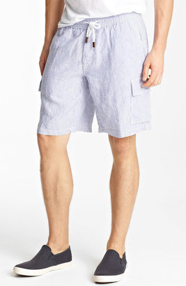 Vilebrequin Seersucker Linen Cargo Shorts