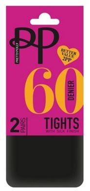 Pretty Polly Pack of two black 60 Denier opaque tights