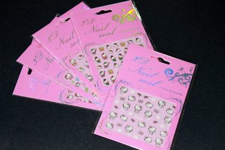 Hello Kitty La Demoiselle Nail Art Sticker - 5 pack Mixed Design