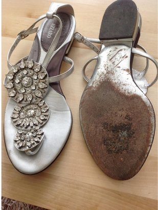 Azzaro Grey Leather Sandals