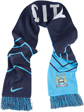 Nike Manchester City Supporters' Scarf, Sky Blue/Navy
