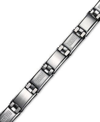 Macy's Men's Diamond Bracelet in Stainless Steel (3/4 ct. t.w.)