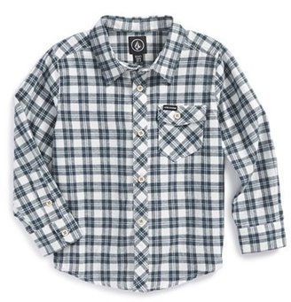 Volcom 'Flartin' Classic Fit Flannel Woven Shirt (Little Boys)