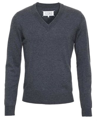 Maison Martin Margiela 7812 MAISON MARTIN MARGIELA Wool Jumper with Suede Elbow Patches